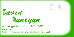 david muntyan business card